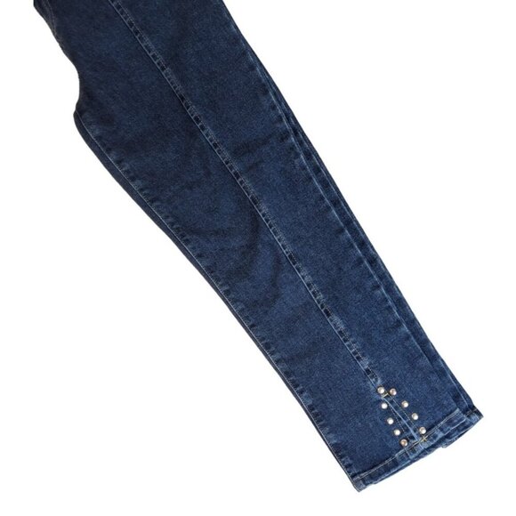 LCW Slim Dark Blue Wash Denim Mom Jeans - Picture 7 of 7